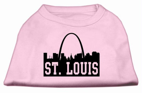 St Louis Skyline Screen Print Shirt Light Pink Med (12)