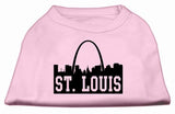 St Louis Skyline Screen Print Shirt Light Pink Sm (10)