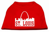 St Louis Skyline Screen Print Shirt Red XS (8)