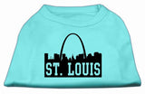 St Louis Skyline Screen Print Shirt Aqua XXL (18)