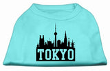 Tokyo Skyline Screen Print Shirt Aqua Lg (14)