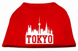 Tokyo Skyline Screen Print Shirt Red Med (12)