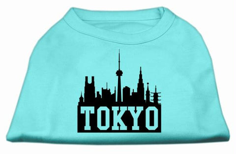 Tokyo Skyline Screen Print Shirt Aqua XL (16)