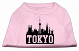 Tokyo Skyline Screen Print Shirt Light Pink XS (8)