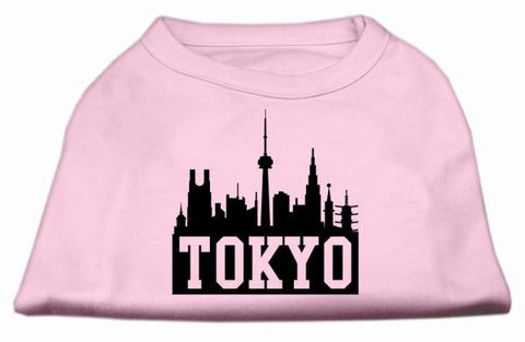 Tokyo Skyline Screen Print Shirt Light Pink XS (8)