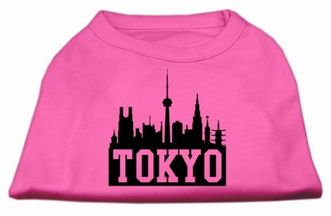 Tokyo Skyline Screen Print Shirt Bright Pink XXL (18)