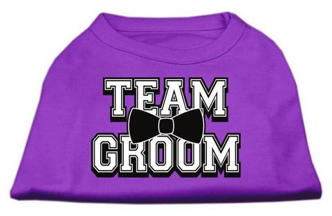 Team Groom Screen Print Shirt Purple XS (8)