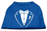 Tuxedo Screen Print Shirt Blue Lg (14)