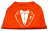 Tuxedo Screen Print Shirt Orange Lg (14)