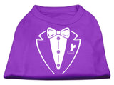 Tuxedo Screen Print Shirt Purple Lg (14)