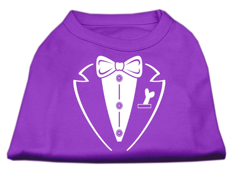 Tuxedo Screen Print Shirt Purple Lg (14)