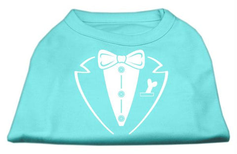 Tuxedo Screen Print Shirt Aqua Med (12)