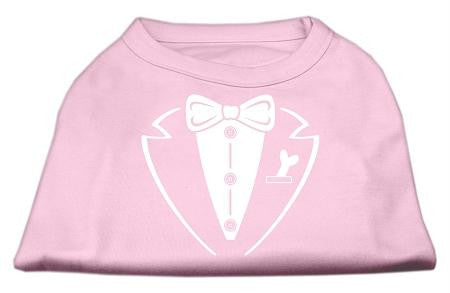 Tuxedo Screen Print Shirt Light Pink Med (12)