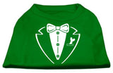 Tuxedo Screen Print Shirt Emerald Green XS (8)