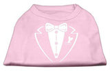 Tuxedo Screen Print Shirt Light Pink XS (8)