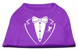 Tuxedo Screen Print Shirt Purple XS (8)