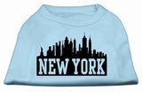 New York Skyline Screen Print Shirt Baby Blue Lg (14)