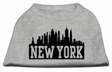 New York Skyline Screen Print Shirt Grey XS (8)