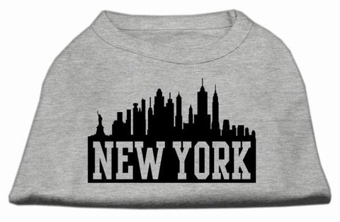 New York Skyline Screen Print Shirt Grey XXXL (20)