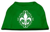 Henna Fleur de Lis Screen Print Shirt Emerald Green Med (12)