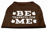 Be Thankful for Me Screen Print Shirt Brown XS (8)