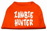 Zombie Hunter Screen Print Shirt Orange Lg (14)