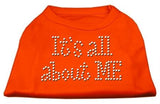 It's All About Me Rhinestone Shirts Orange Lg (14)