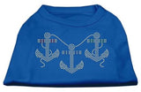 Rhinestone Anchors Shirts Blue Lg (14)