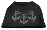 Rhinestone Anchors Shirts Black XS (8)