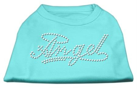 Angel Rhinestud Shirt Aqua L (14)