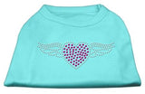 Aviator Rhinestone Shirt Aqua L (14)