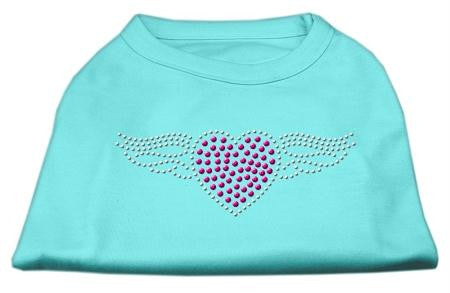 Aviator Rhinestone Shirt Aqua M (12)