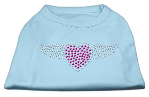 Aviator Rhinestone Shirt Baby Blue S (10)