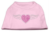 Aviator Rhinestone Shirt Light Pink S (10)