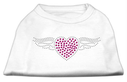 Aviator Rhinestone Shirt White XS (8)