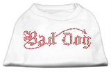 Bad Dog Rhinestone Shirts White XXXL(20)