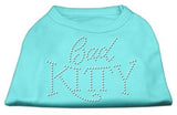 Bad Kitty Rhinestud Shirt Aqua L (14)