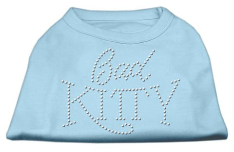 Bad Kitty Rhinestud Shirt Baby Blue M (12)