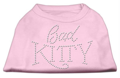 Bad Kitty Rhinestud Shirt Light Pink XS (8)