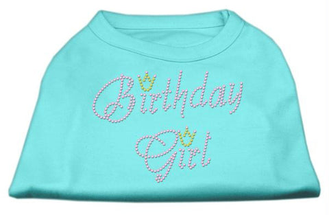 Birthday Girl Rhinestone Shirt Aqua L (14)