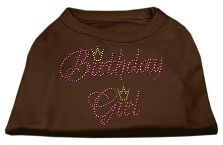 Birthday Girl Rhinestone Shirt Brown Lg (14)