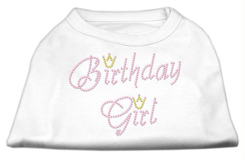 Birthday Girl Rhinestone Shirt White L (14)