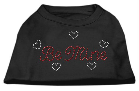 Be Mine Rhinestone Shirts Black XS (8)