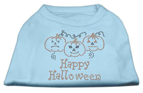 Happy Halloween Rhinestone Shirts Baby Blue L (14)