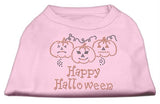 Happy Halloween Rhinestone Shirts Light Pink L (14)