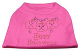 Happy Halloween Rhinestone Shirts Bright Pink M (12)