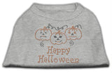 Happy Halloween Rhinestone Shirts Grey M (12)