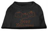 Happy Halloween Rhinestone Shirts Black XXXL(20)