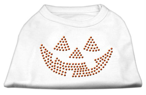 Jack O' Lantern Rhinestone Shirts White XXL (18)