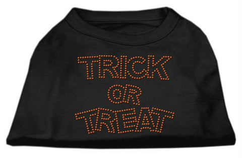 Trick or Treat Rhinestone Shirts Black L (14)